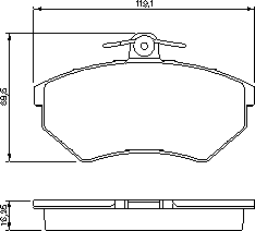 Тормозные колодки BOSCH 0 986 460 943