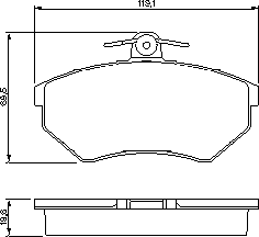 Тормозные колодки BOSCH 0 986 460 944