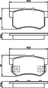 Тормозные колодки BOSCH 0 986 461 006 - Фото 1