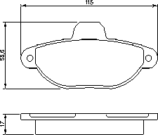 Тормозные колодки BOSCH 0 986 461 119
