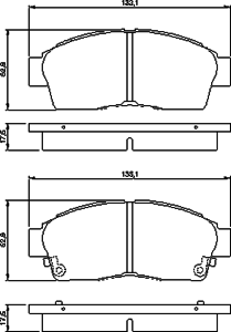 Тормозные колодки BOSCH 0 986 461 123