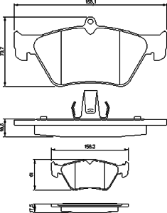 Тормозные колодки BOSCH 0 986 461 129