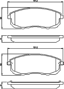 Тормозные колодки BOSCH 0 986 461 139