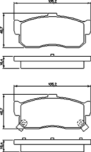 Тормозные колодки BOSCH 0 986 461 144