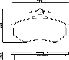 Тормозные колодки BOSCH 0 986 466 698