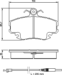 Тормозные колодки BOSCH 0 986 467 720