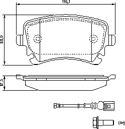 Тормозные колодки BOSCH 0 986 494 108