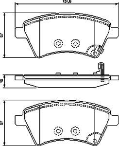 Тормозные колодки BOSCH 0 986 494 129