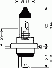 Лампа накаливания OSRAM 64196LTS (фара дальнего света, противотуманная фара) - Фото 1