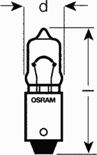 Лампа накаливания, внутреннее освещение OSRAM 64113 - Фото 1