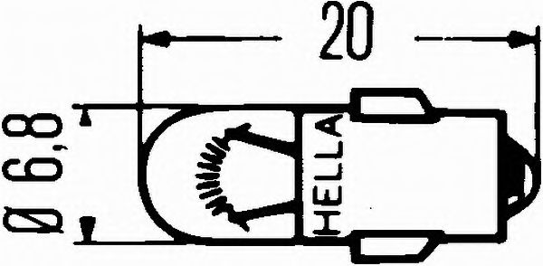 Лампа накаливания, внутреннее освещение HELLA 8GP 002 066-241 - Фото 1