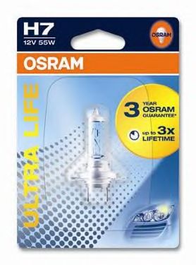 Лампа накаливания OSRAM 64210ULT-01B (фара дальнего света, основная фара, противотуманная фара, фара с авт. системой стабилизации, фара дневного освещения)