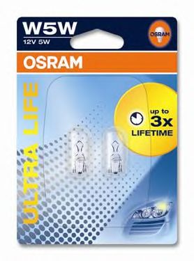 Лампа накаливания OSRAM 2825ULT-02B (фонарь указателя поворота, фонарь освещения номерного знака, стояночный / габаритный огонь, внутреннее освещение) - Фото 1