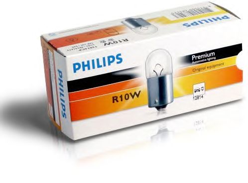 Лампа накаливания PHILIPS 12814 CP (фонарь указателя поворота, фонарь освещения номерного знака, стояночные огни / габаритные фонари, внутреннее освещение) - Фото 1