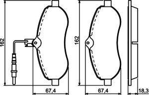 Тормозные колодки BOSCH 0 986 494 163