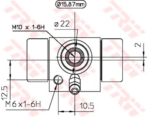 Колесный тормозной цилиндр TRW BWB111A - Фото 1