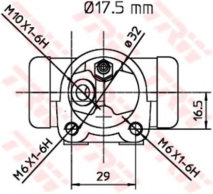 Колесный тормозной цилиндр TRW BWC247 - Фото 1
