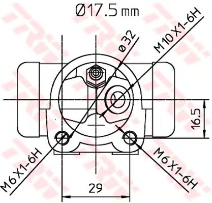 Колесный тормозной цилиндр TRW BWC248 - Фото 1