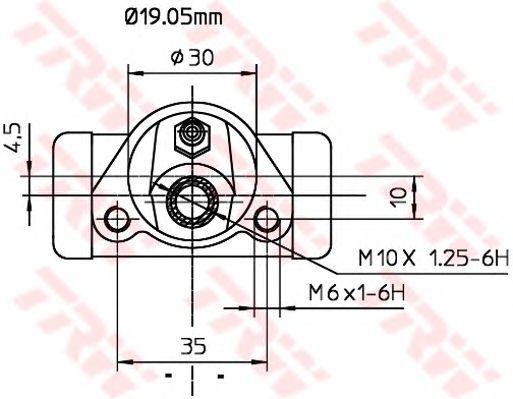 Колесный тормозной цилиндр TRW BWD103 - Фото 1