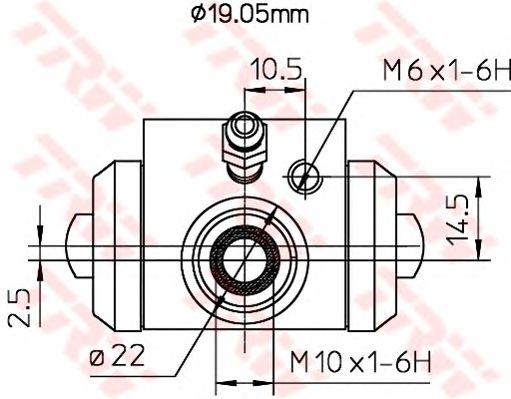 Колесный тормозной цилиндр TRW BWD113A - Фото 1