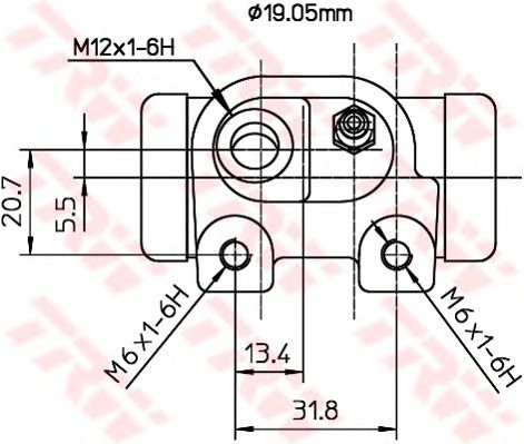 Колесный тормозной цилиндр TRW BWD182 - Фото 1