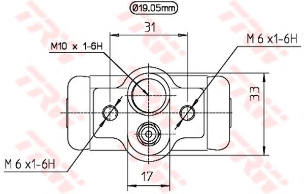 Колесный тормозной цилиндр TRW BWD230 - Фото 1