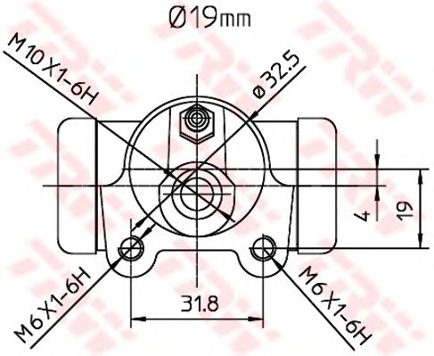 Колесный тормозной цилиндр TRW BWD260 - Фото 1
