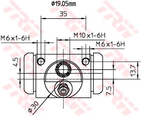 Колесный тормозной цилиндр TRW BWD313 - Фото 1