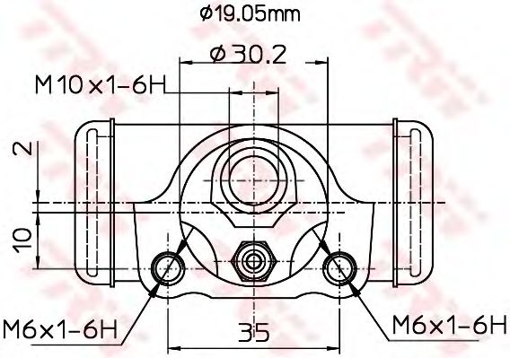 Колесный тормозной цилиндр TRW BWD337 - Фото 1
