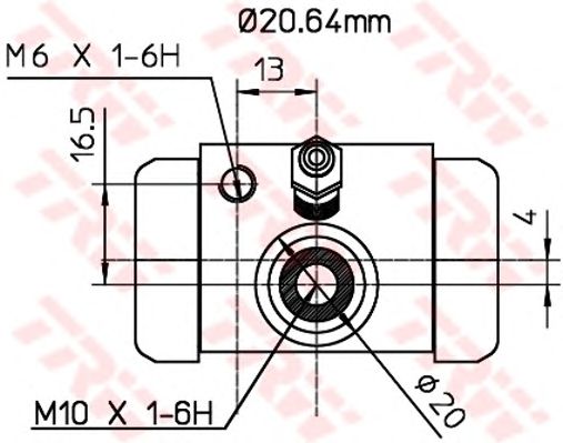 Колесный тормозной цилиндр TRW BWF312 - Фото 1