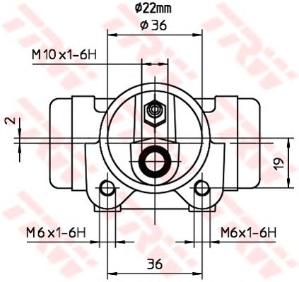 Колесный тормозной цилиндр TRW BWH107 - Фото 1