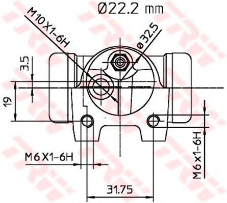Колесный тормозной цилиндр TRW BWH135 - Фото 1