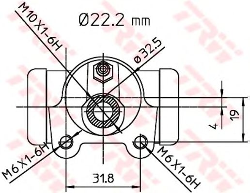 Колесный тормозной цилиндр TRW BWH146 - Фото 1