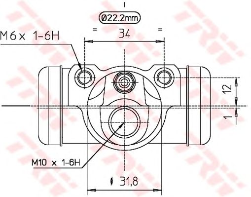 Колесный тормозной цилиндр TRW BWH277 - Фото 1