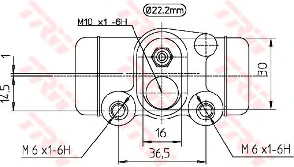 Колесный тормозной цилиндр TRW BWH298 - Фото 1