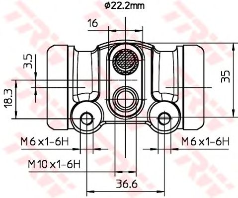 Колесный тормозной цилиндр TRW BWH302 - Фото 1