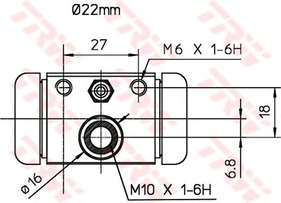 Колесный тормозной цилиндр TRW BWH394 - Фото 1