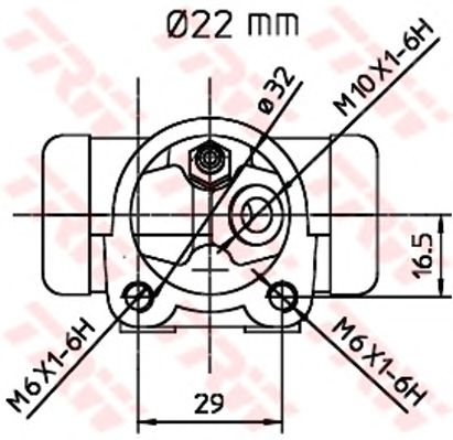 Колесный тормозной цилиндр TRW BWH395 - Фото 1