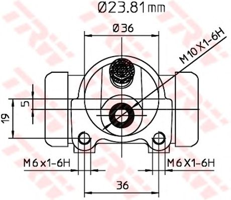 Колесный тормозной цилиндр TRW BWK119 - Фото 1