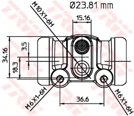 Колесный тормозной цилиндр TRW BWK156 - Фото 1