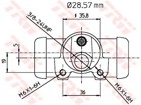 Колесный тормозной цилиндр TRW BWN131 - Фото 1