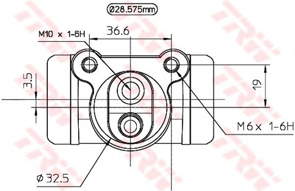 Колесный тормозной цилиндр TRW BWN158 - Фото 1