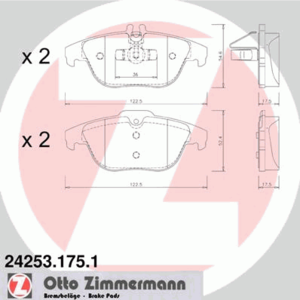 Тормозные колодки ZIMMERMANN 24253.175.1 - Фото 1