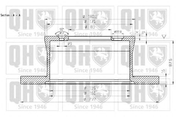 Тормозной диск QUINTON HAZELL BDC4700 - Фото 1