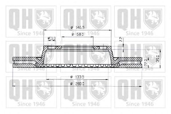 Тормозной диск QUINTON HAZELL BDC4752 - Фото 1