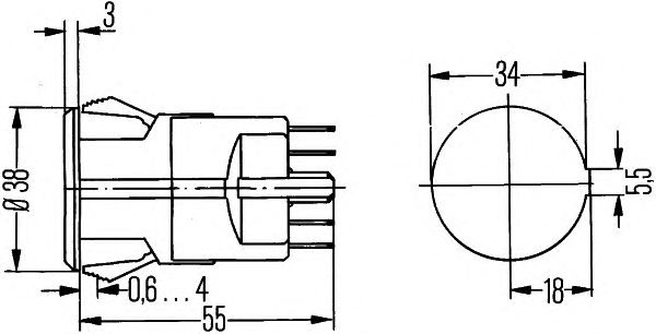 Покажчик аварійної сигналізації HELLA 6HF 002 372-041 - Фото 1