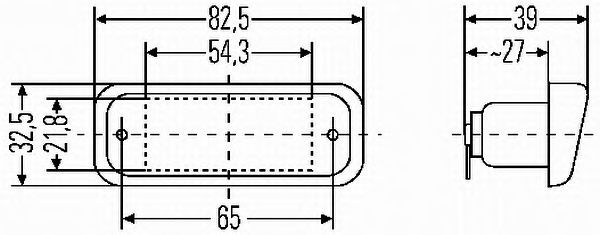Ліхтар освітлення номерного знака HELLA 2KA 005 049-011 - Фото 1