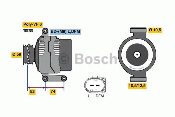 Генератор BOSCH 0 125 711 059