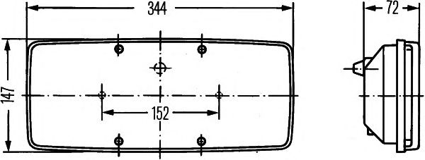 Задний фонарь HELLA 2SD 003 167-021 - Фото 1
