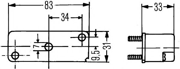 Фонарь освещения номерного знака HELLA 2KA 003 168-021 - Фото 1